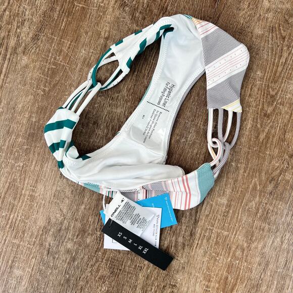 NWT O'Neill Allie Stripe Kaanapali Bikini Bottom White Stripes Small - Picture 6 of 6